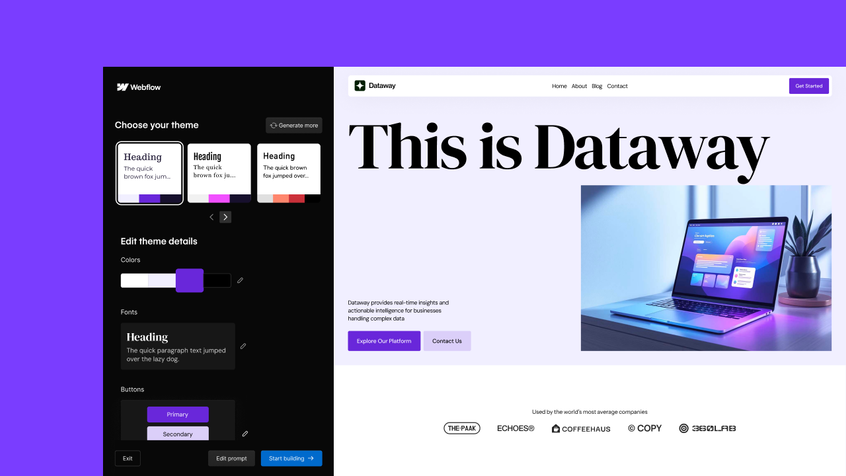 Конструктор сайтів зі штучним інтелектом від Webflow