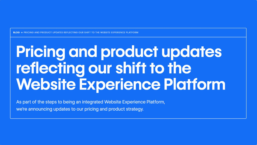 Оновлення цін та продуктів, що відображають наш перехід на Website Experience Platform